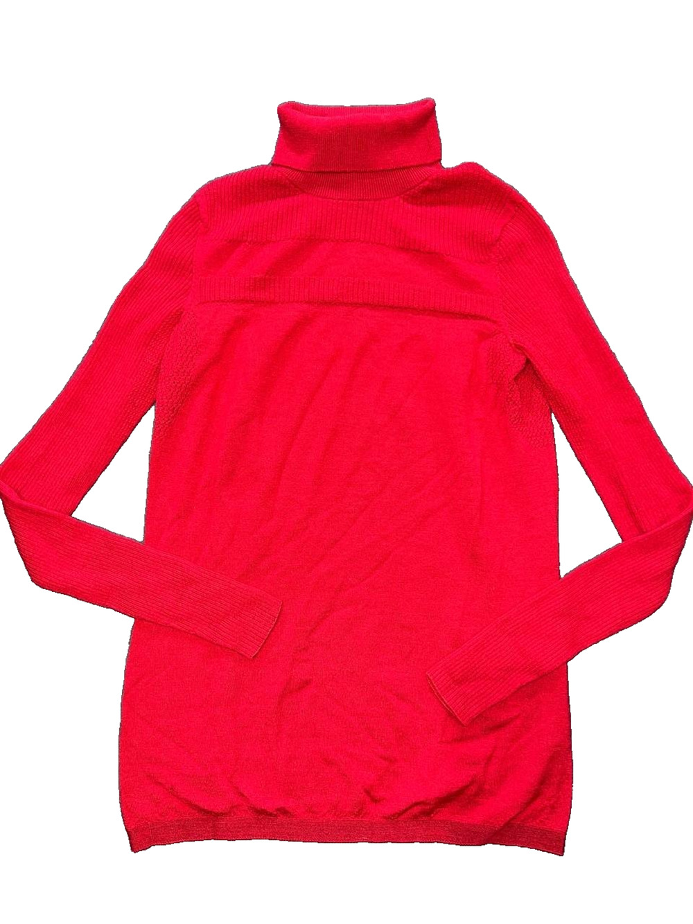 Sweaty Betty Women’s Red 100% merino Wool Turtleneck sweater sz X-Small A011274